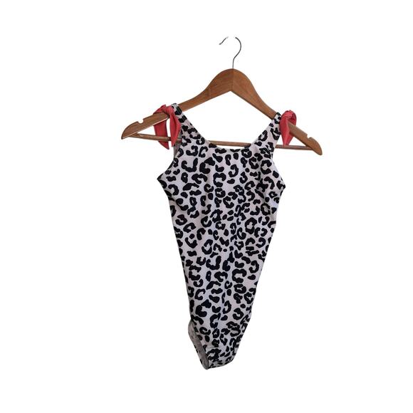 Girls Size 8 Leopard One-Piece Swimsuit | Rylee Faith Designs Boutique - Picture 1 of 7